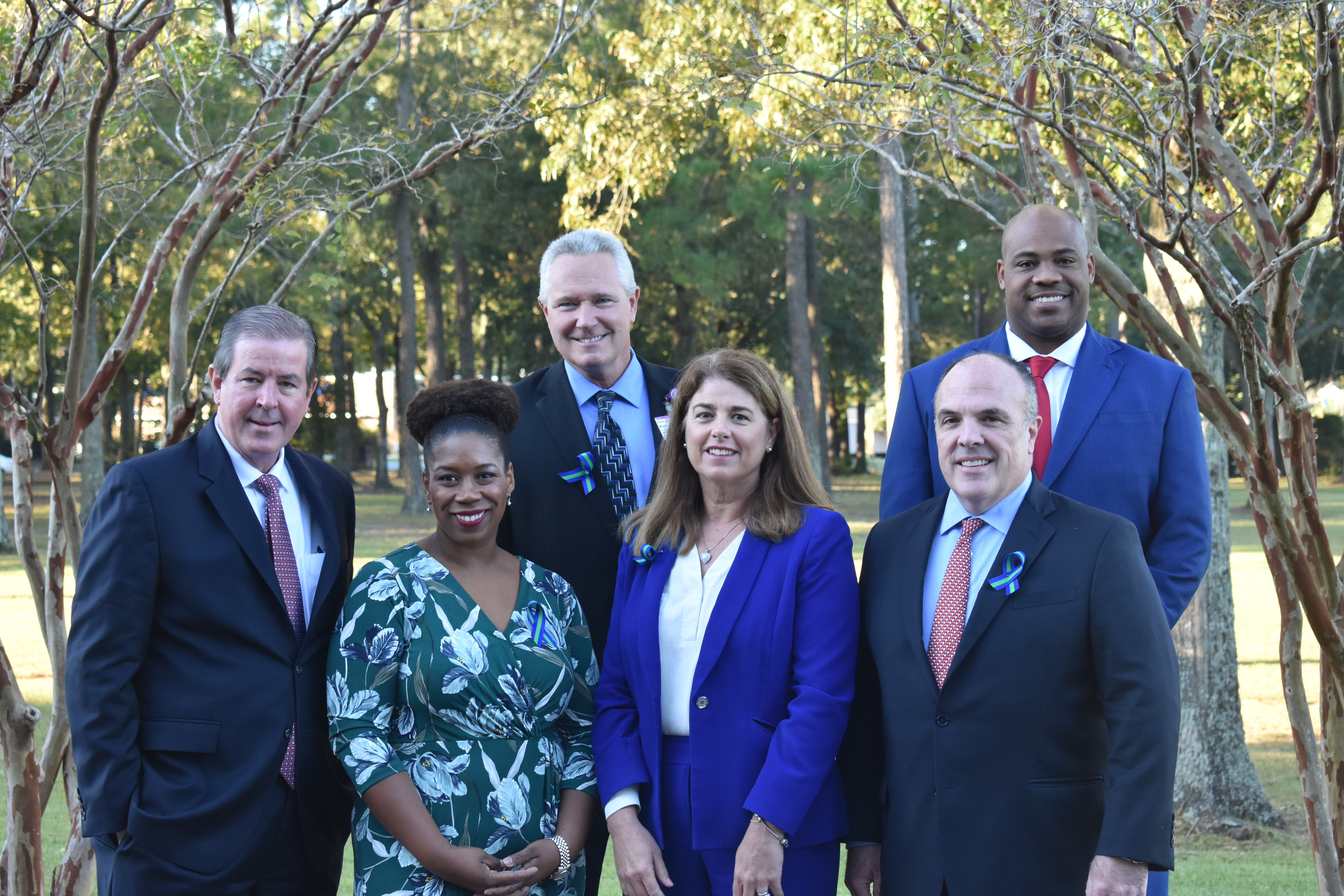 From left to right: Representatives from the HTC Core Partners - Chris Kerrigan and Kellye McKenzie (Trident United Way), Mark Dickson and Lorraine Lutton (Roper St. Franics Healthcare), Dr. Patrick Cawley and Anton Gunn (MUSC)